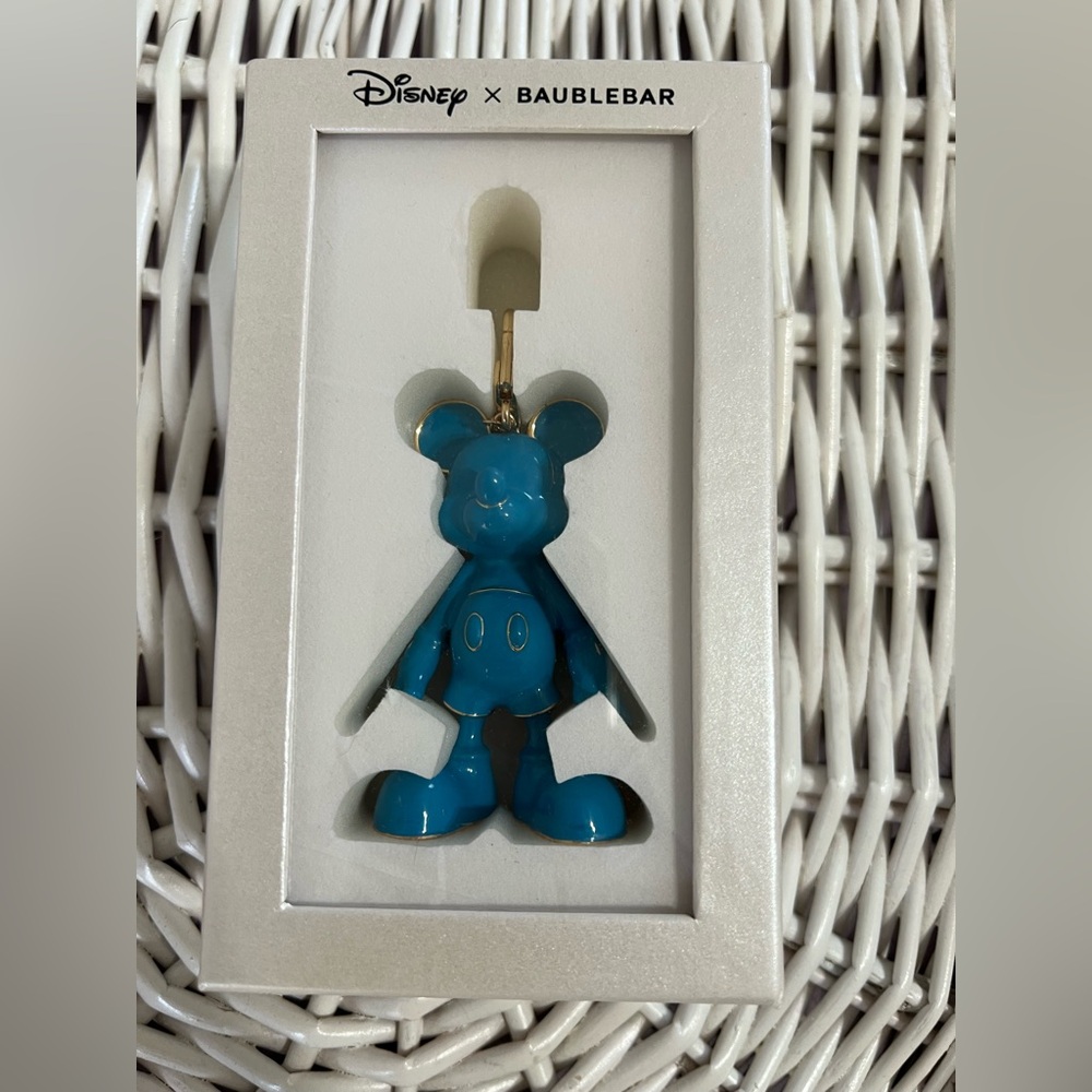 DISNEY X BAUBLEBAR True Blue Mickey Mouse Keychain Bag Backpack Charm NEW NWT